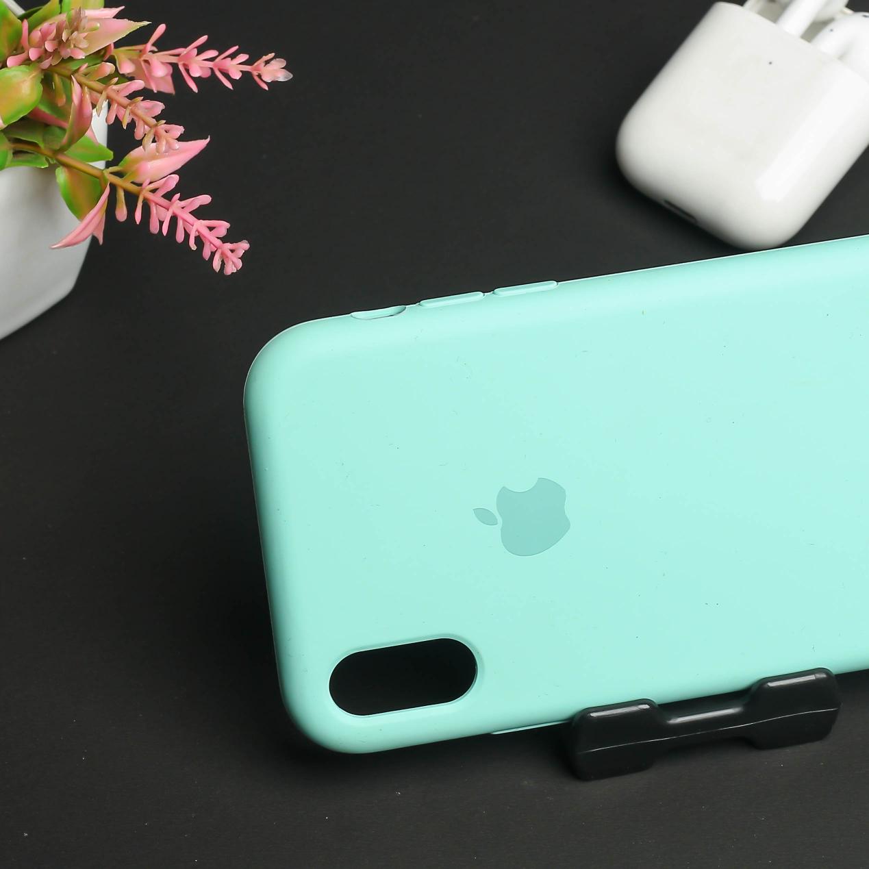 Sea Green Original Silicone case for Apple iphone Xr