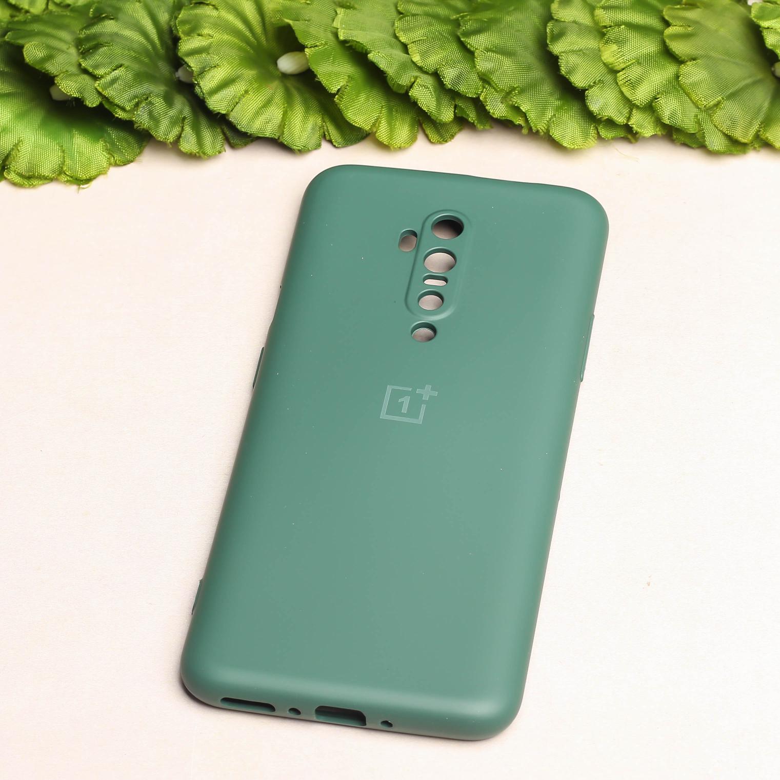 Dark Green Original Camera Safe Silicone case for Oneplus 7 Pro