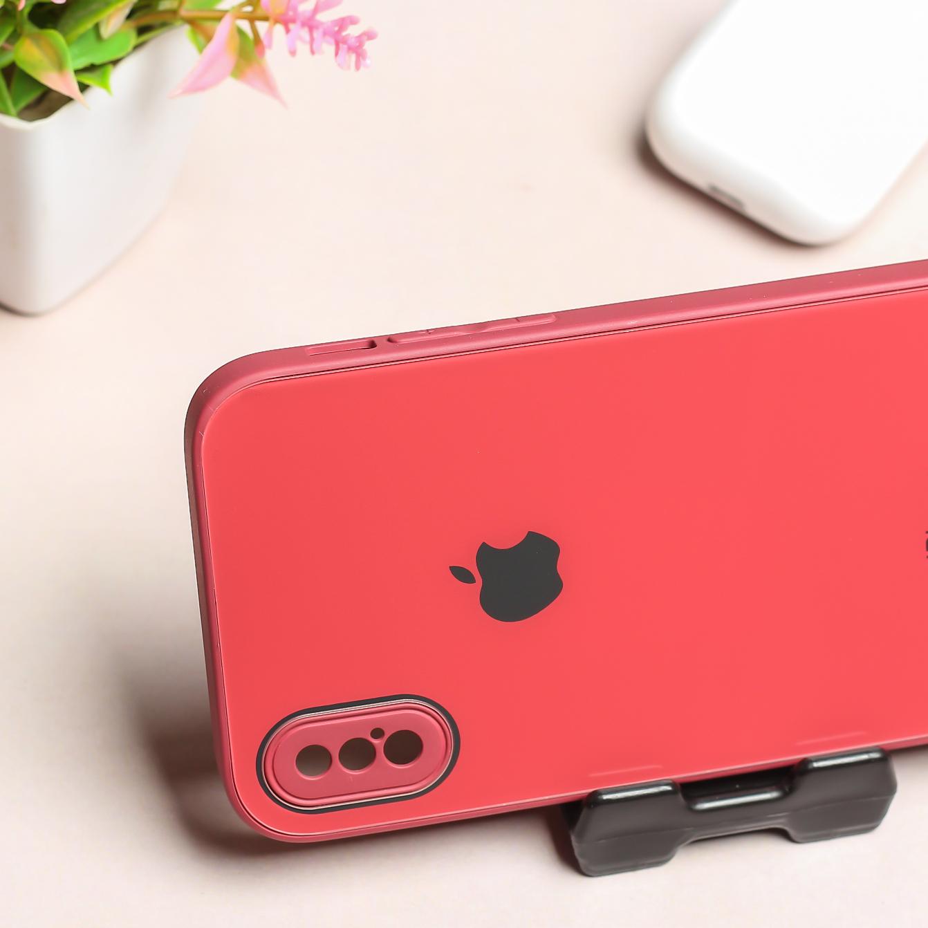 Red camera Safe mirror case for Apple Iphone X/Xs