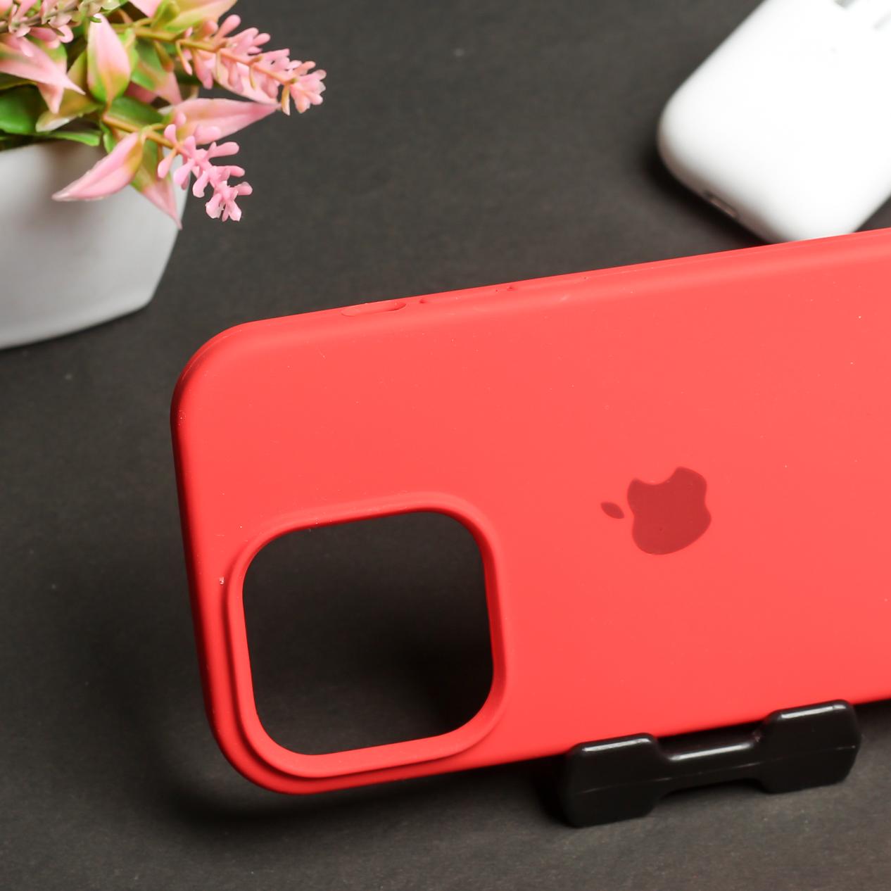 Red Original Silicone case for Apple iphone 15 Pro