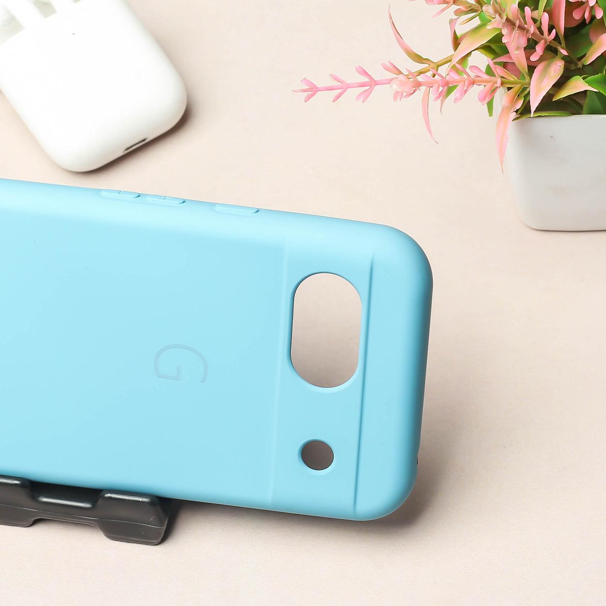 Sky Blue Camera Original Silicone case for Google Pixel 8a