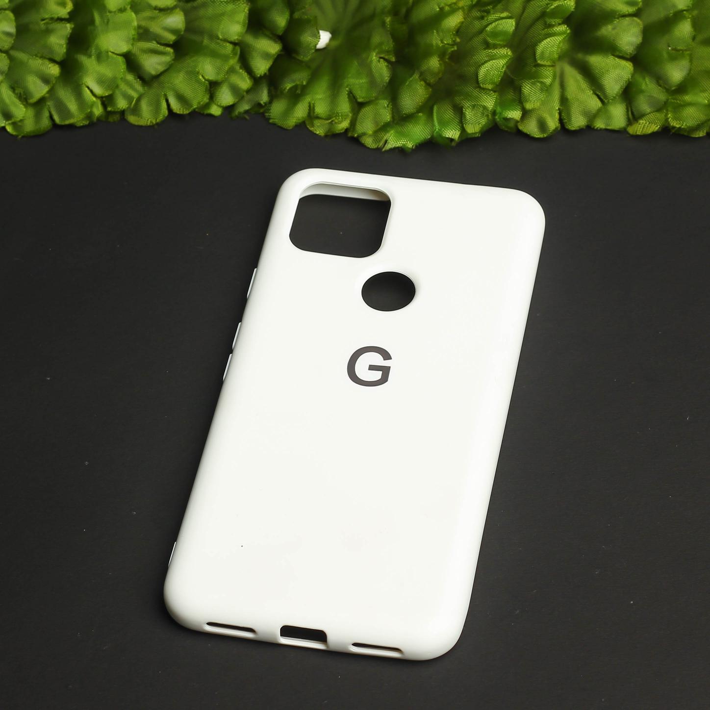 White Original Silicone case for Google Pixel 5A