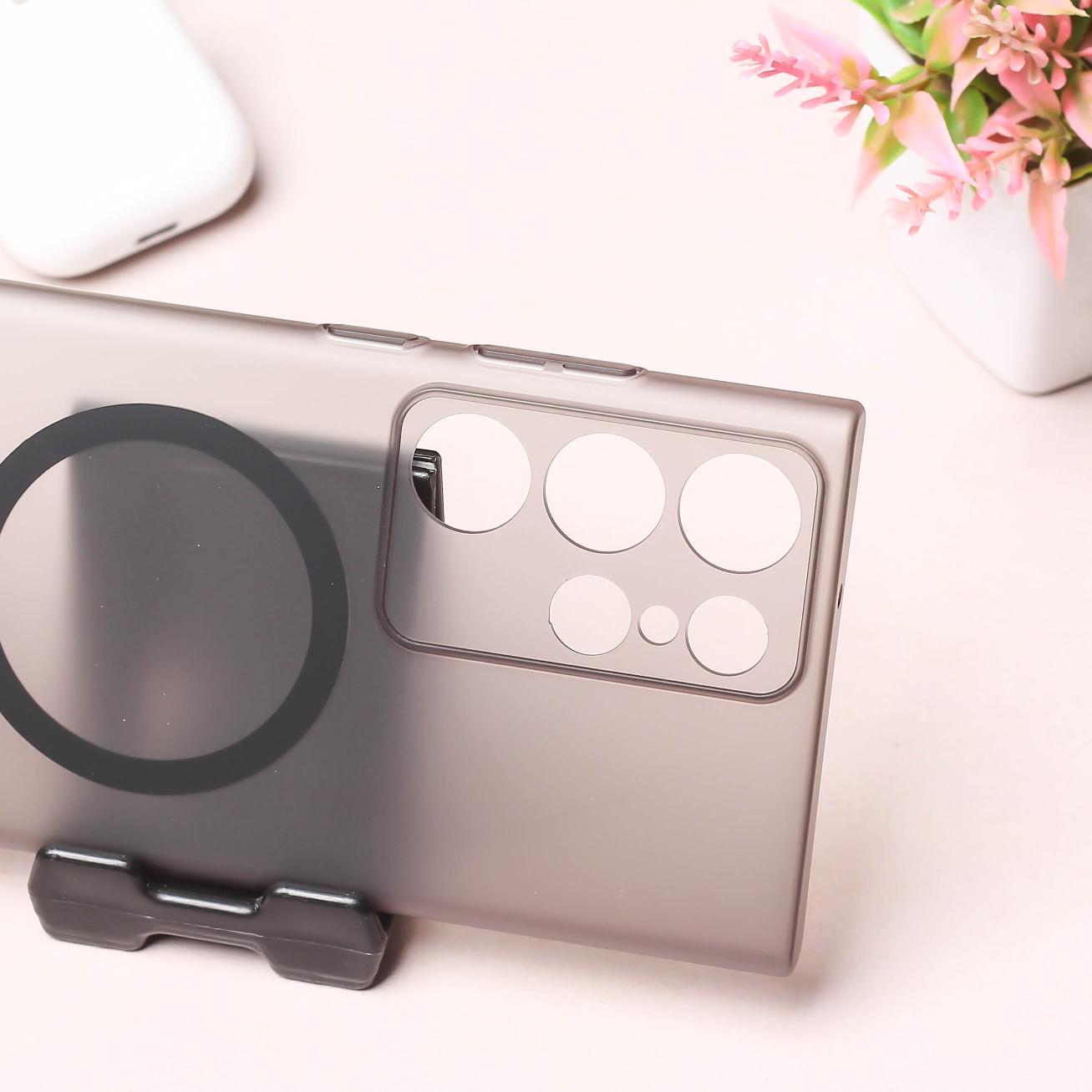 Black Paper Matte Magsafe Case for Samsung S25 Ultra