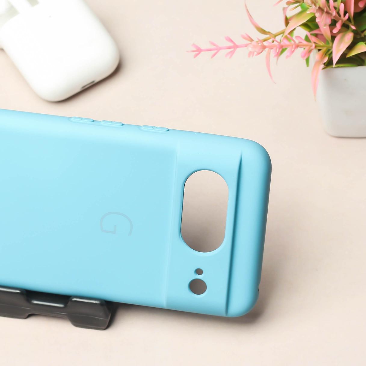 Sky Blue Camera Original Silicone case for Google Pixel 8