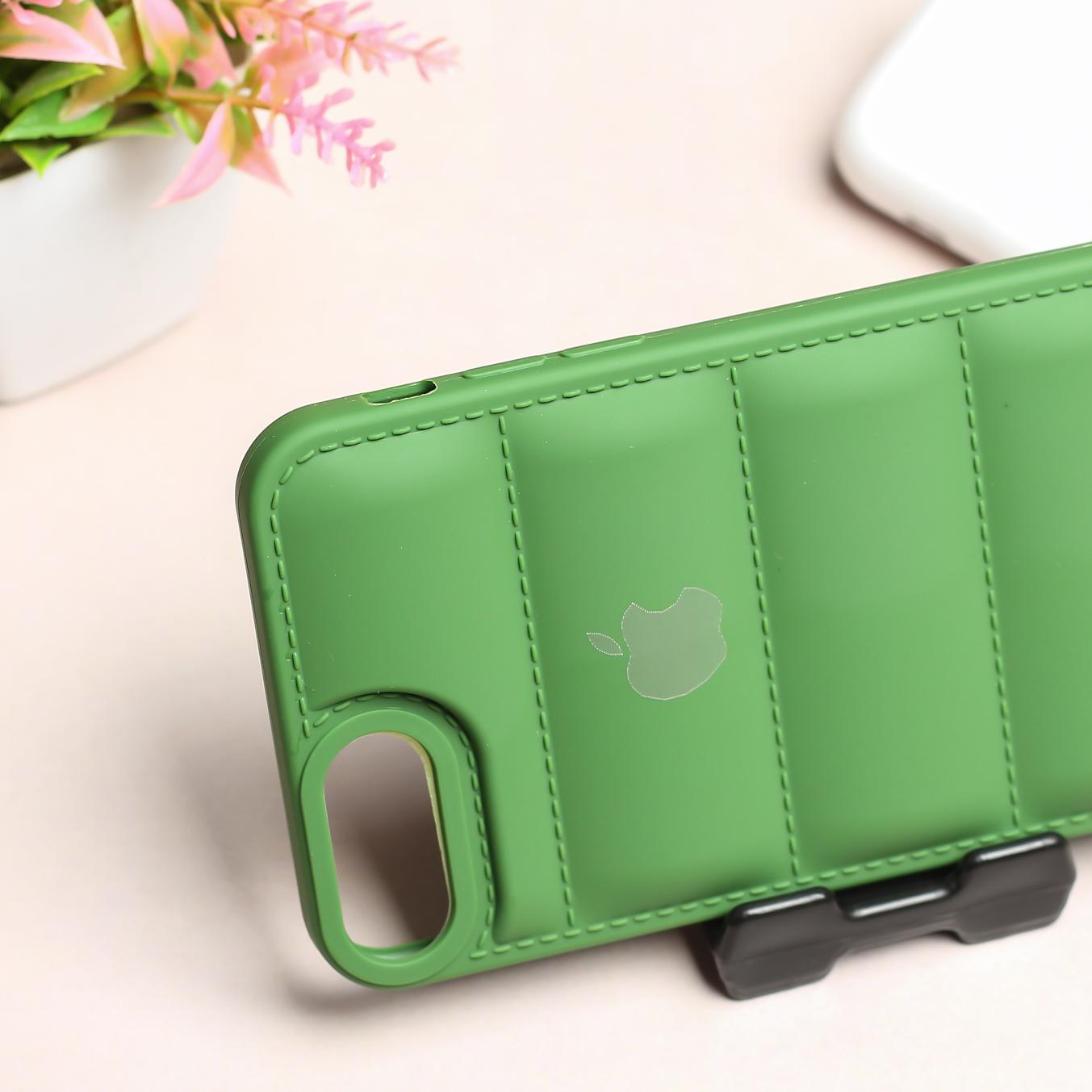 Dark Green Puffon silicone case for Apple iPhone 8 Plus
