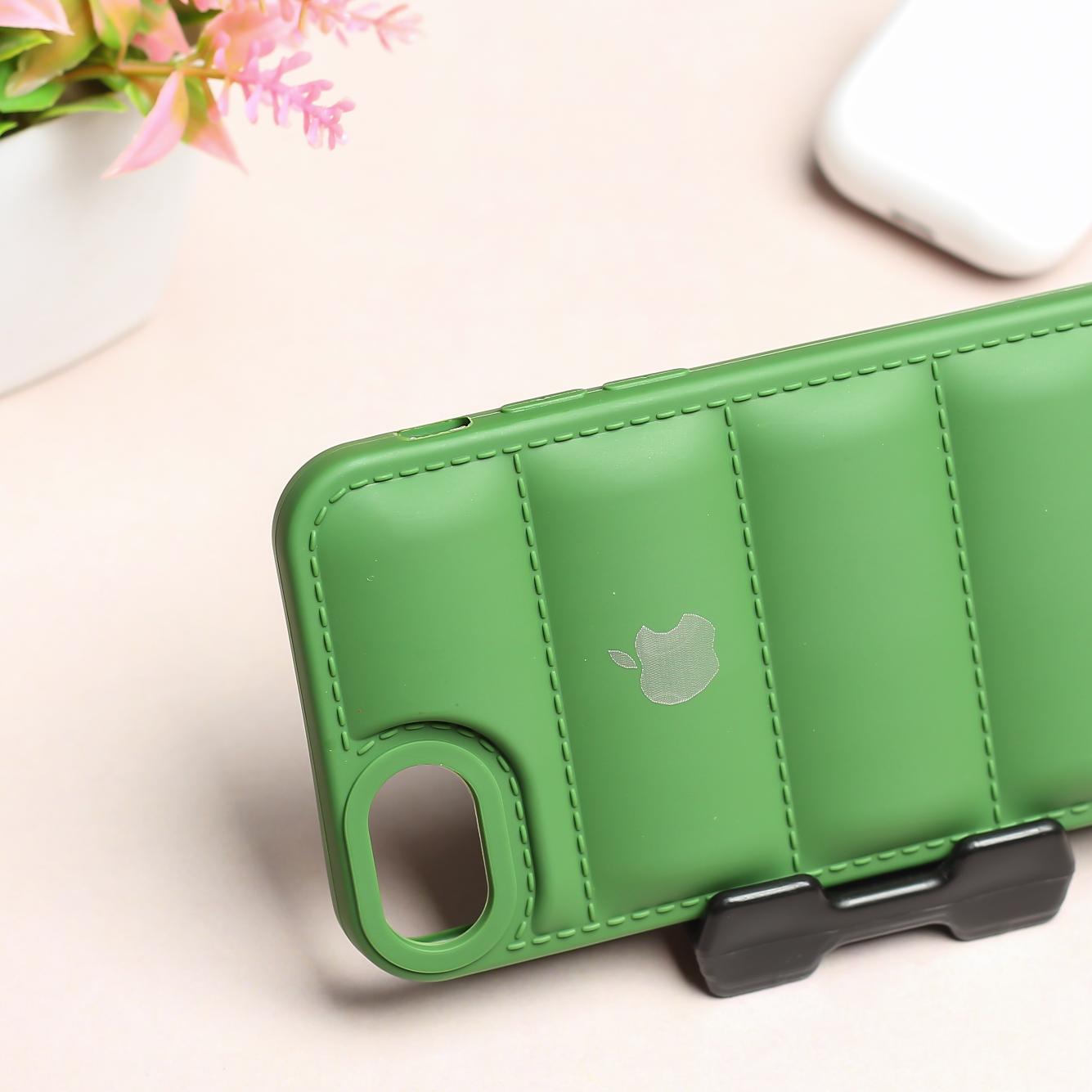 Dark Green Puffon silicone case for Apple iPhone 7