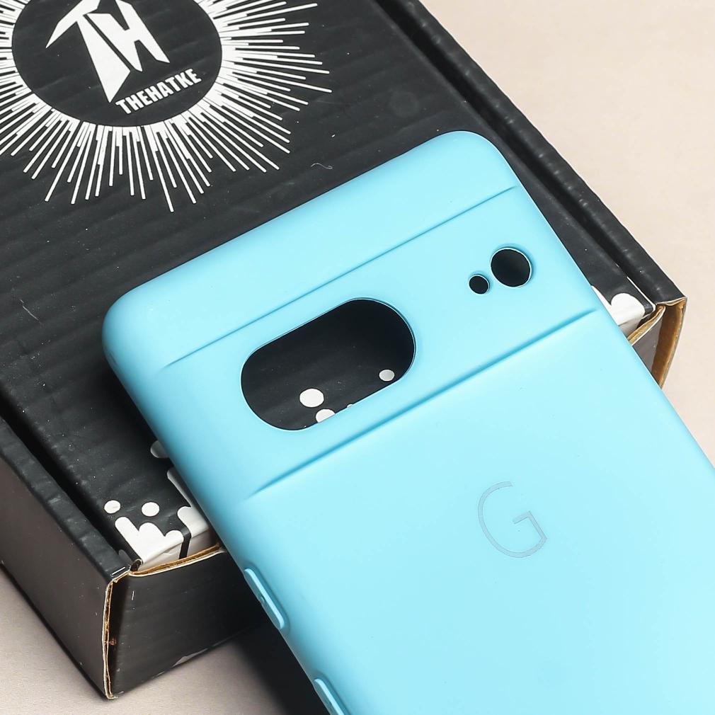 Sky Blue Camera Original Silicone case for Google Pixel 7