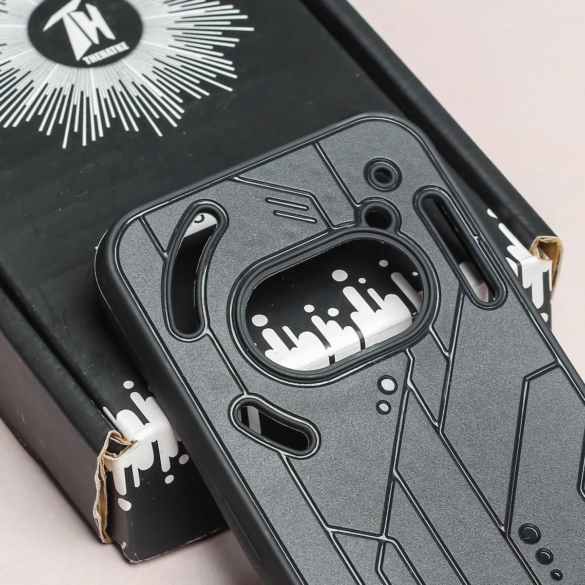 Cyber Engraved logo silicon Case for Nothing Phone 2A