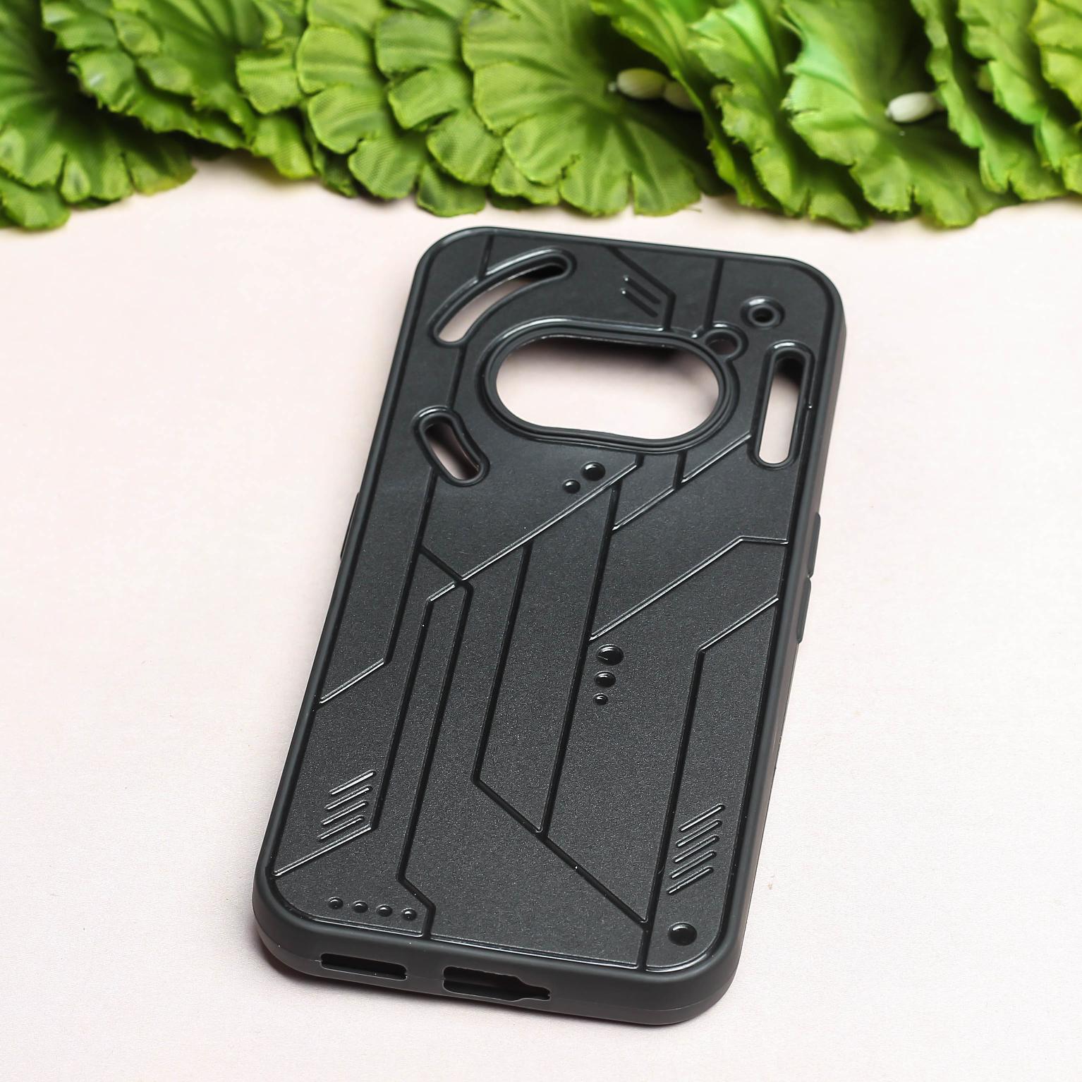 Cyber Engraved logo silicon Case for Nothing Phone 2A