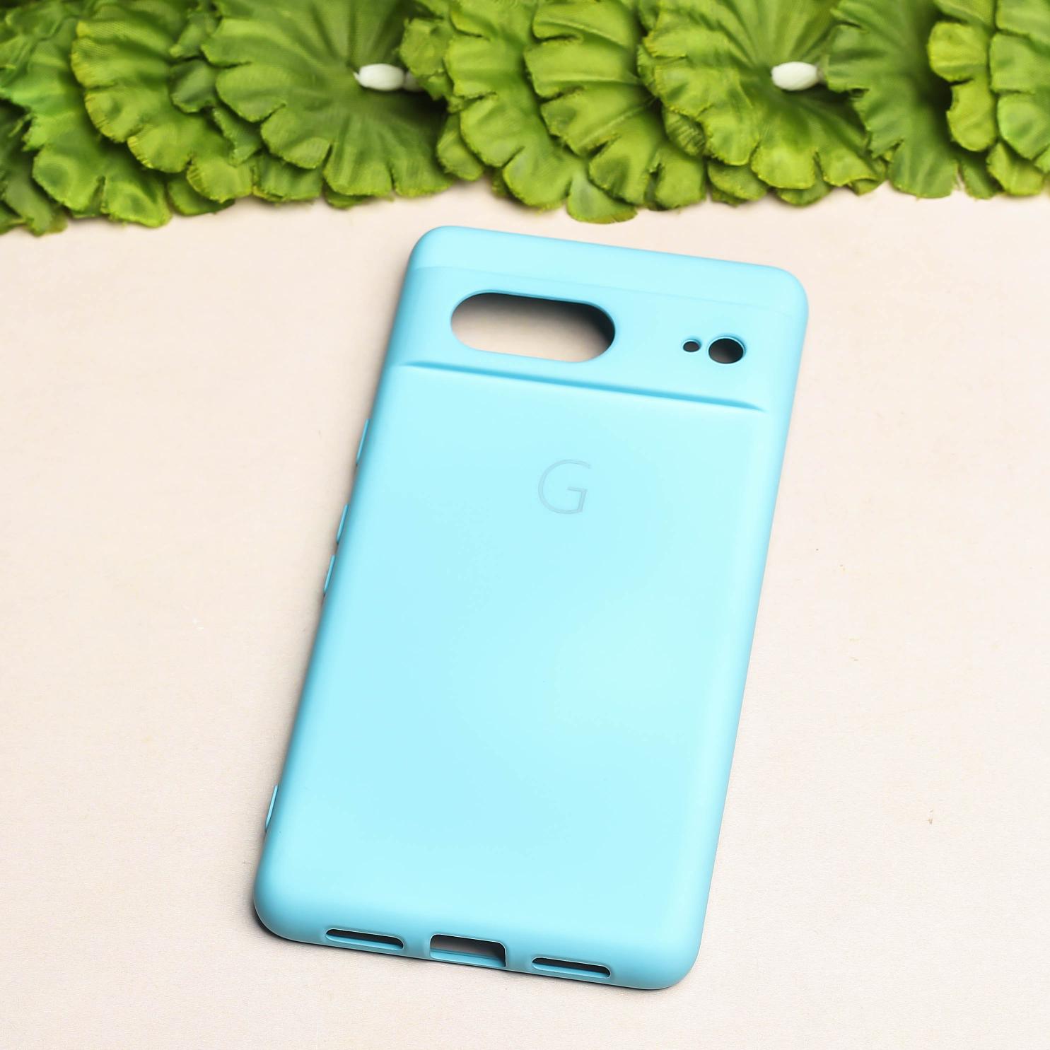 Sky Blue Camera Original Silicone case for Google Pixel 7