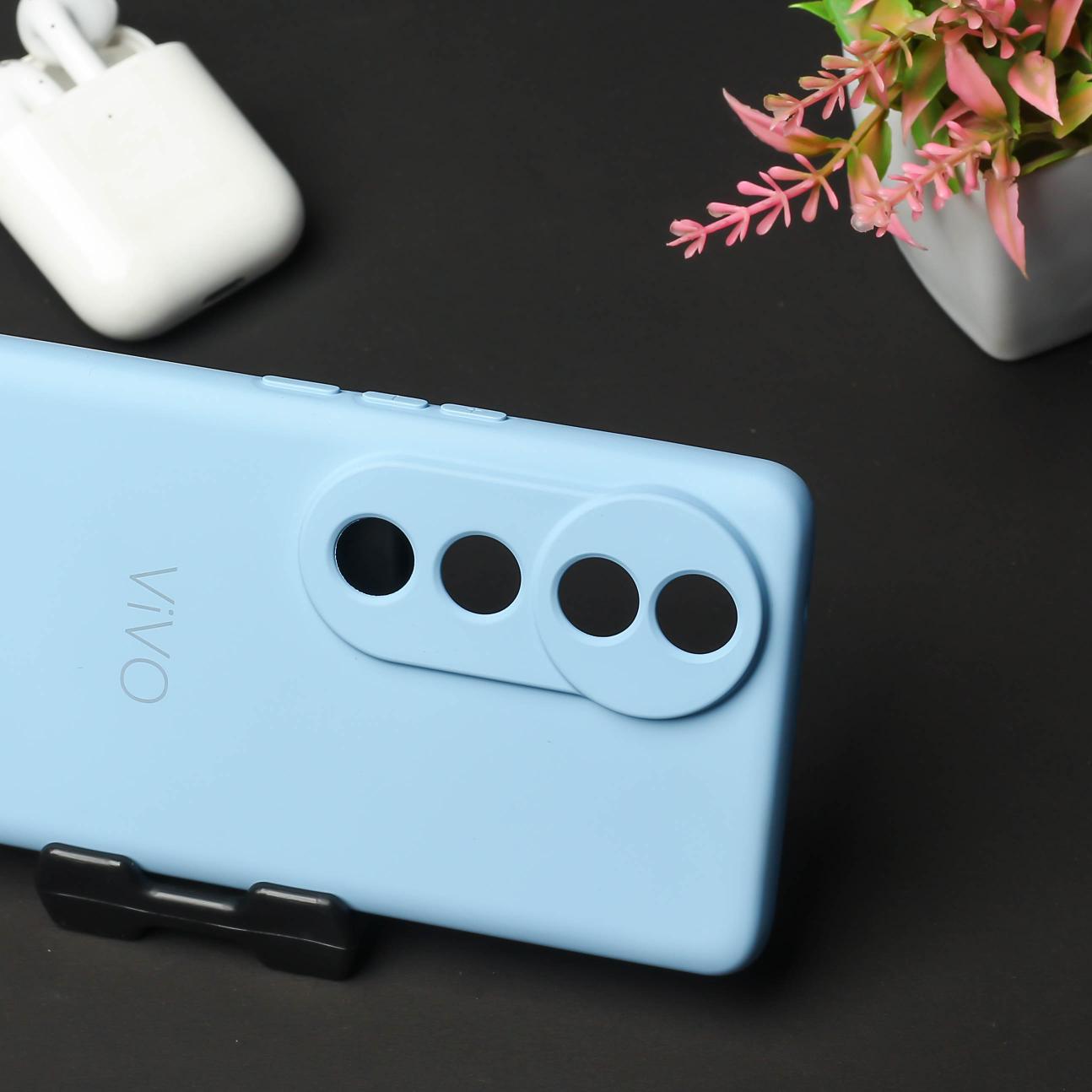 Sky Blue Camera Original Silicone case for Vivo V40