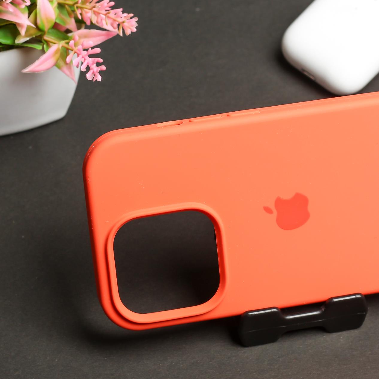 Orange Original Silicone case for Apple iphone 14 Pro
