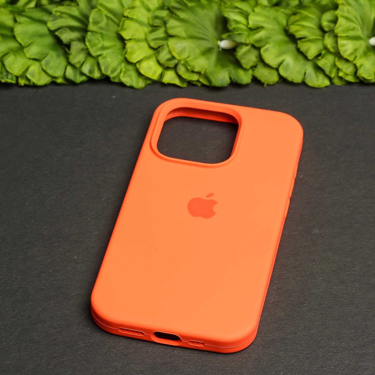 Orange Original Silicone case for Apple iphone 13 Pro