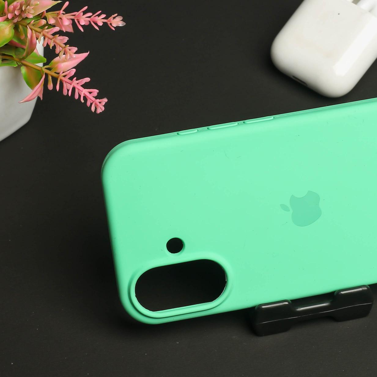 Sea Green Original Silicone case for Apple iphone 16