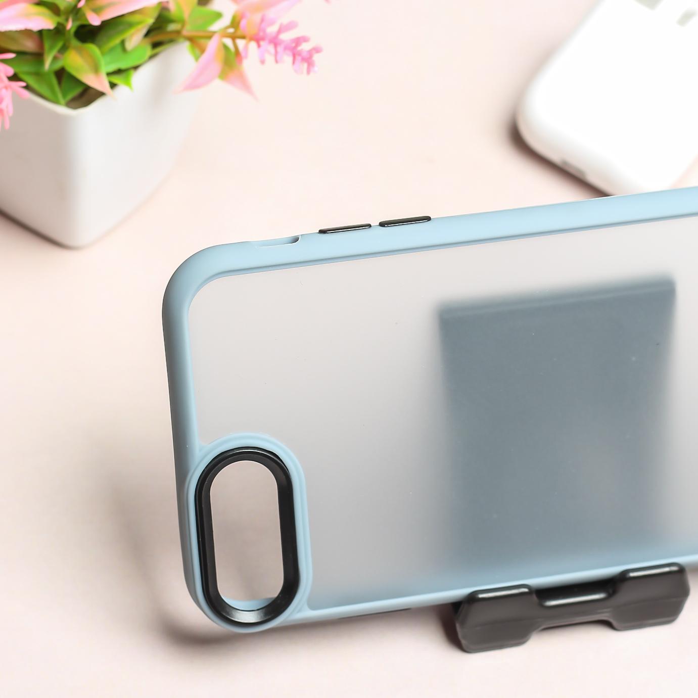 Light Blue Smoke Skin Silicone case for Apple iphone 7 Plus