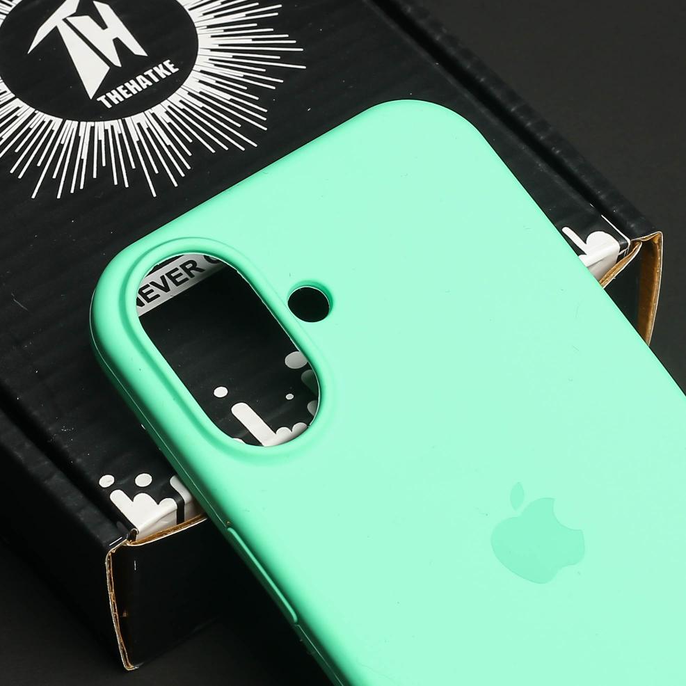 Sea Green Original Silicone case for Apple iphone 16