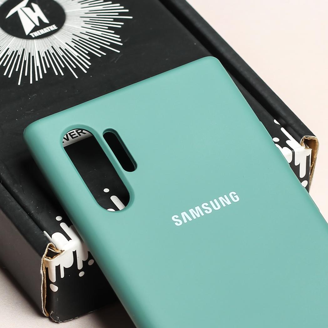 Green Original Silicone case for Samsung Note 10 Plus