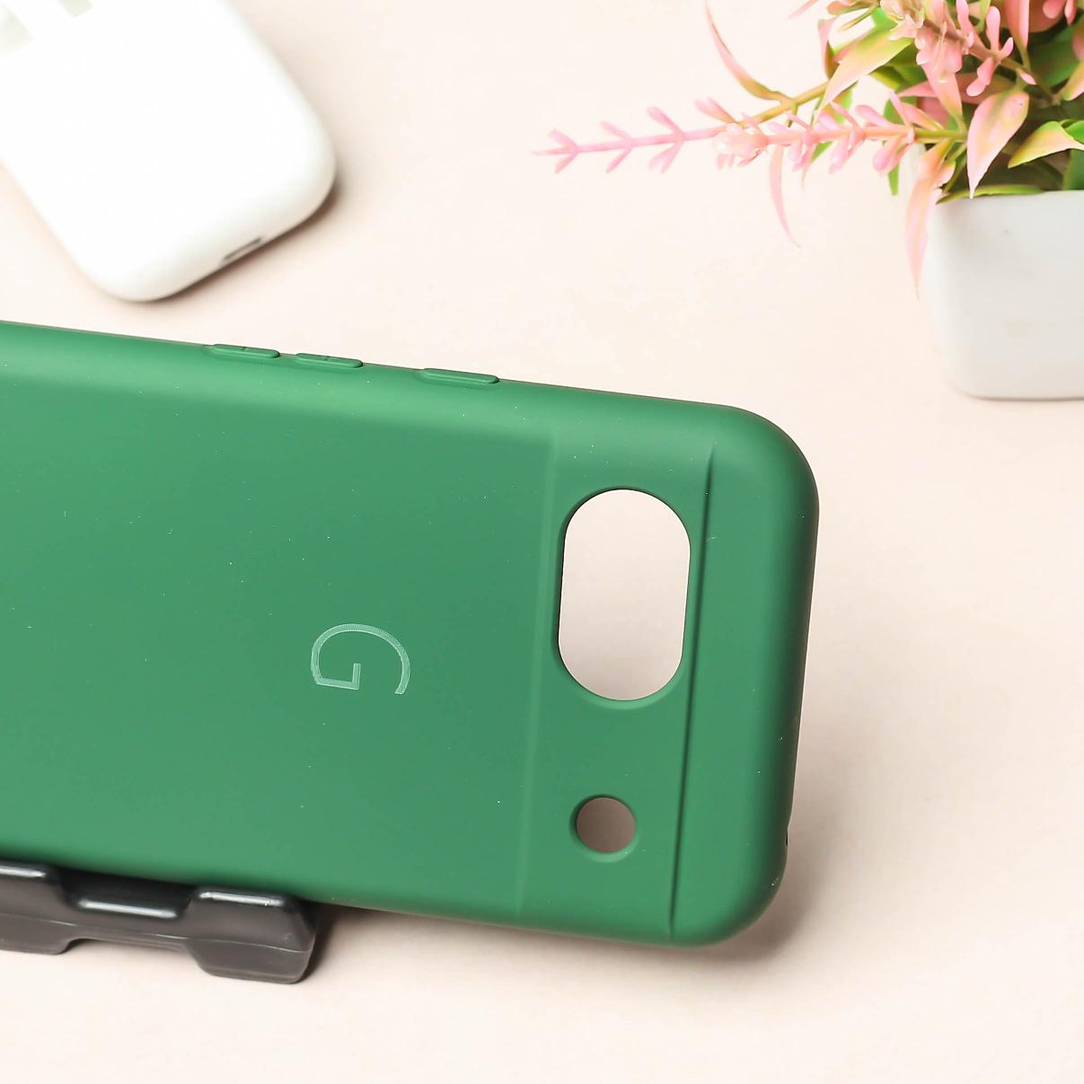 Dark Green Camera Original Silicone case for Google Pixel 8a