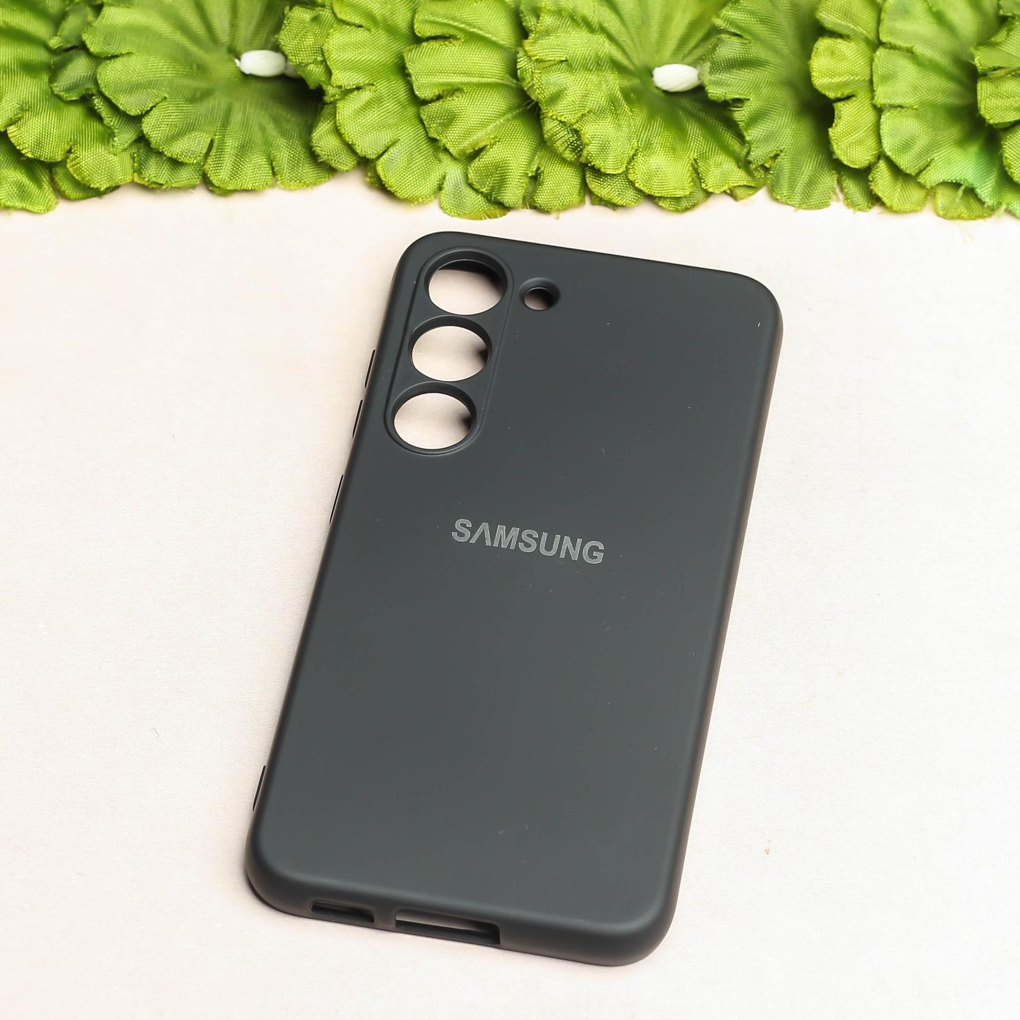 Black Original Camera Safe Silicone case for Samsung S21 FE