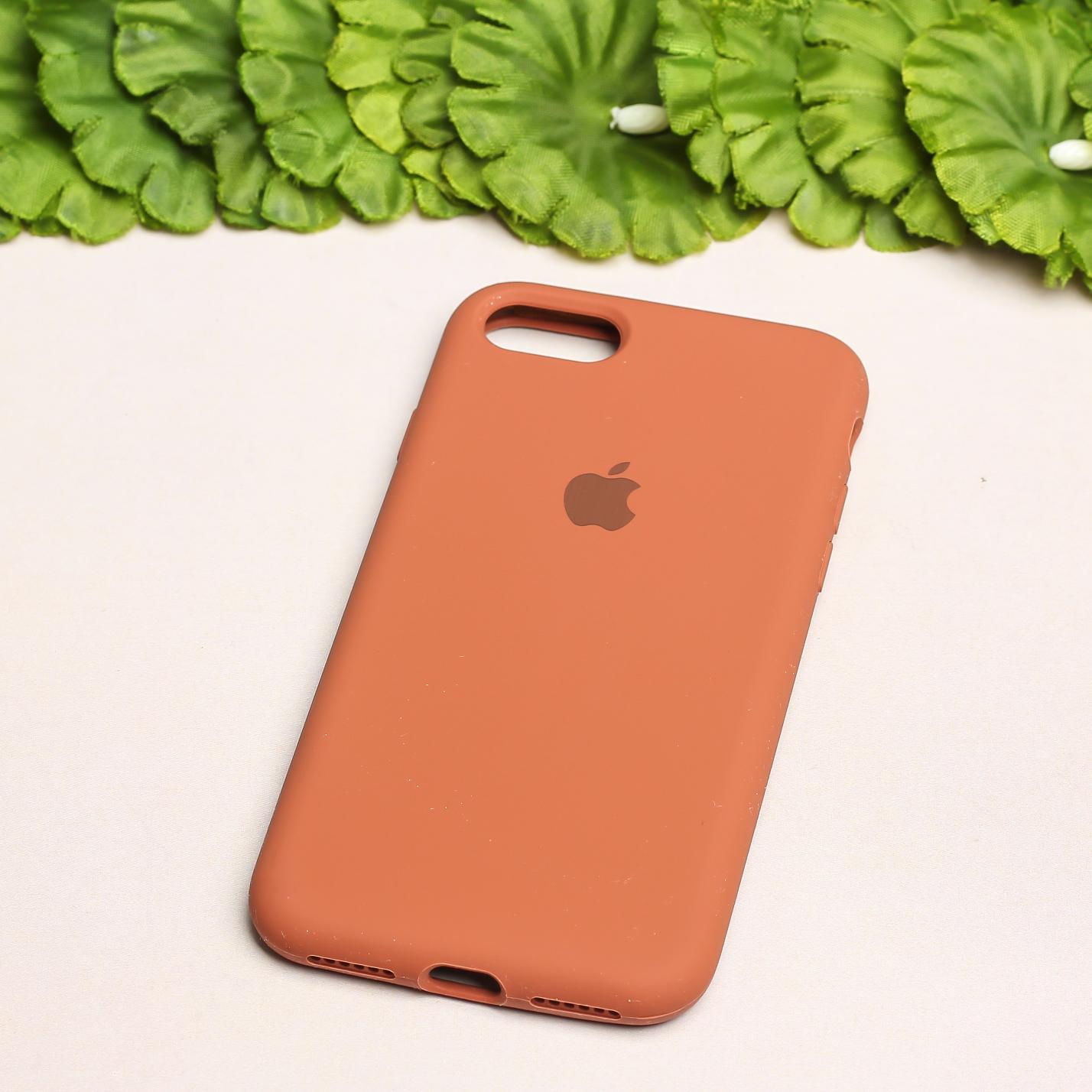 Brown Original Silicone case for Apple iphone se 2
