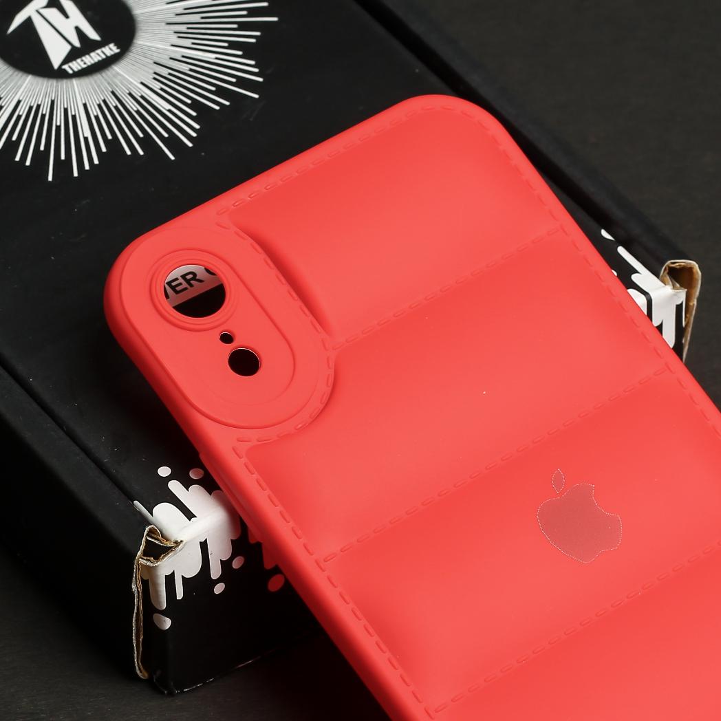 Red Puffon silicone case for Apple iPhone Xr