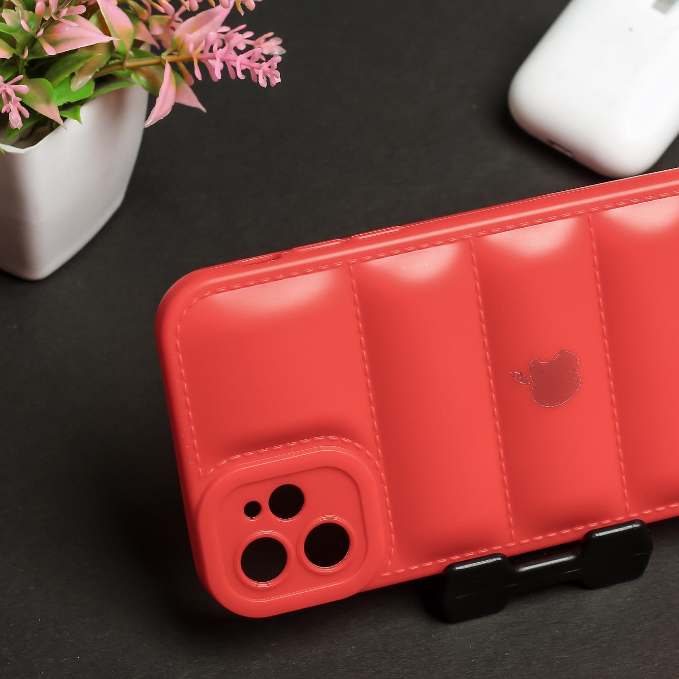 Red Puffon silicone case for Apple iPhone 11