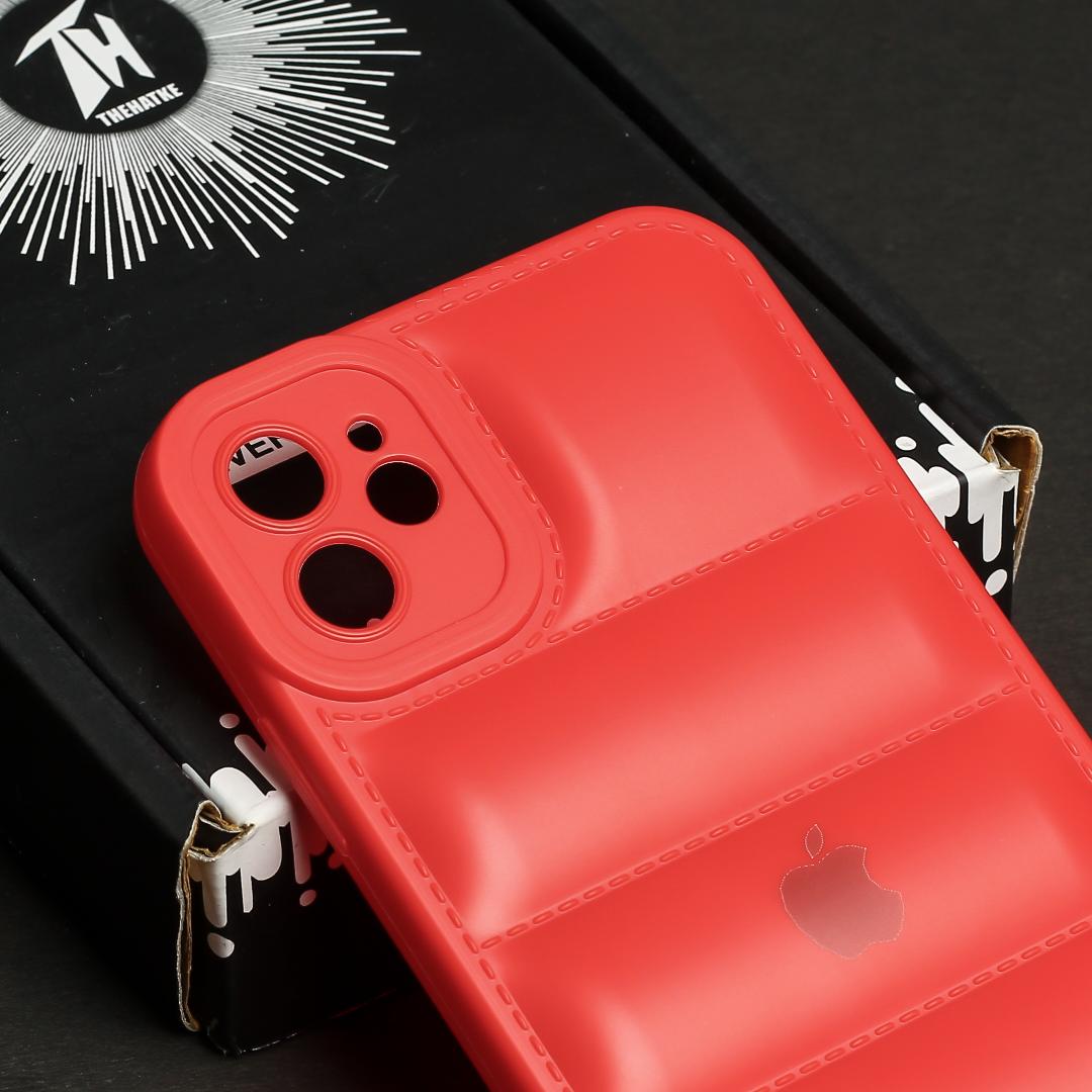 Red Puffon silicone case for Apple iPhone 11