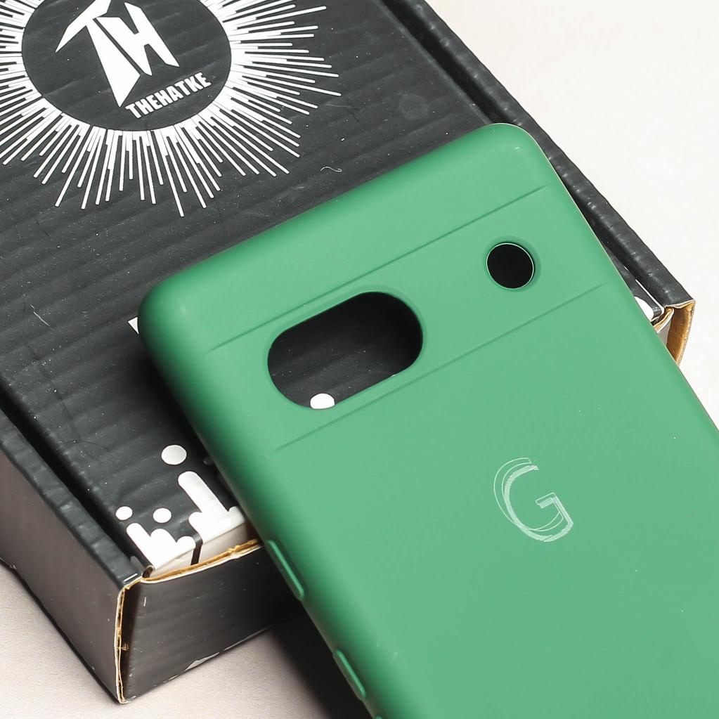 Dark Green Camera Original Silicone case for Google Pixel 7A