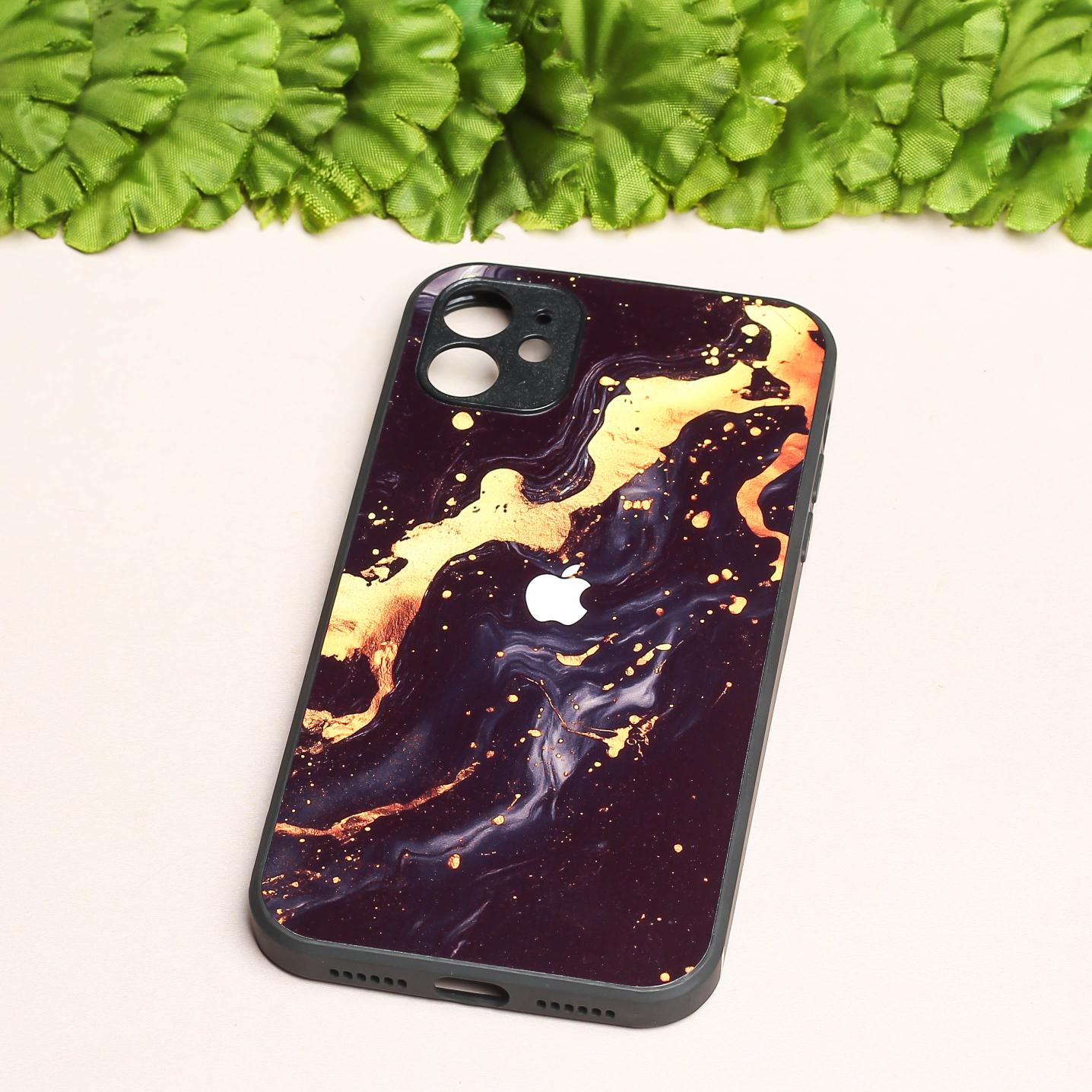 Black Gold Blaze metal back case for Apple Iphone 11