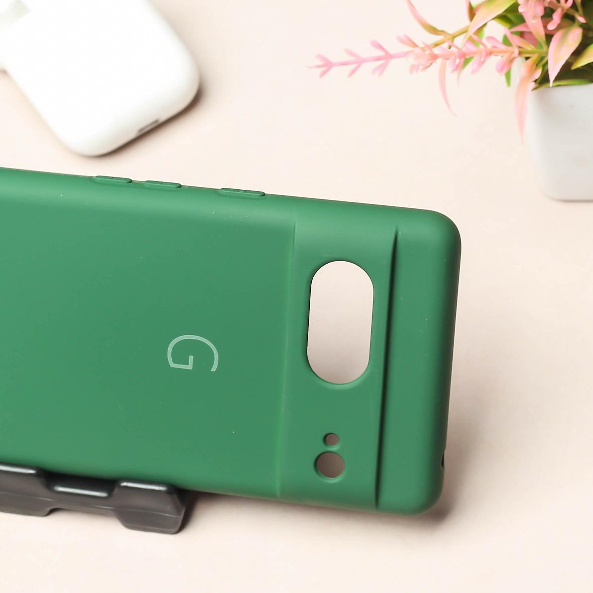 Dark Green Camera Original Silicone case for Google Pixel 7