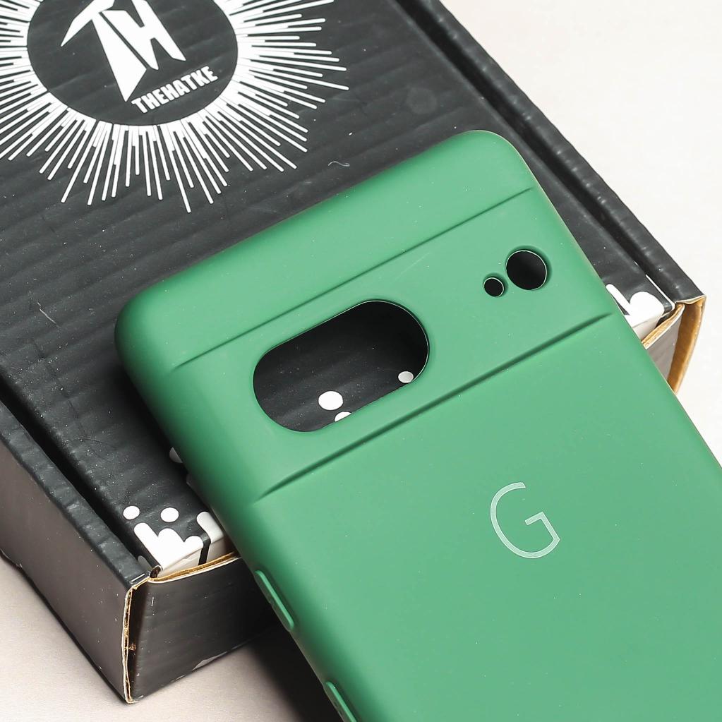 Dark Green Camera Original Silicone case for Google Pixel 7