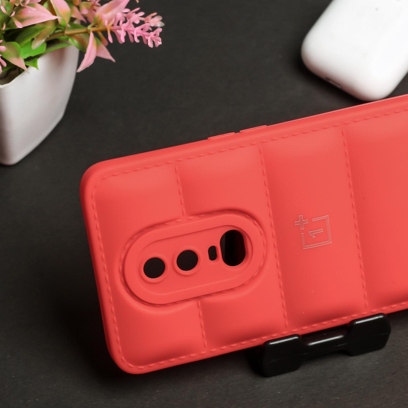 Red Puffon silicone case for Oneplus 6