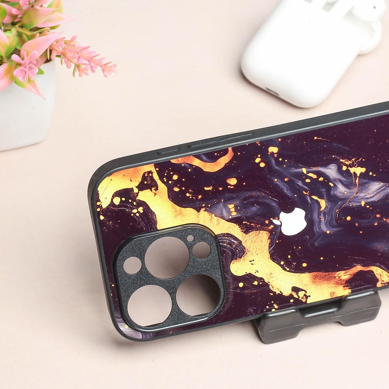 Black Gold Blaze metal back case for Apple Iphone 11 Pro Max