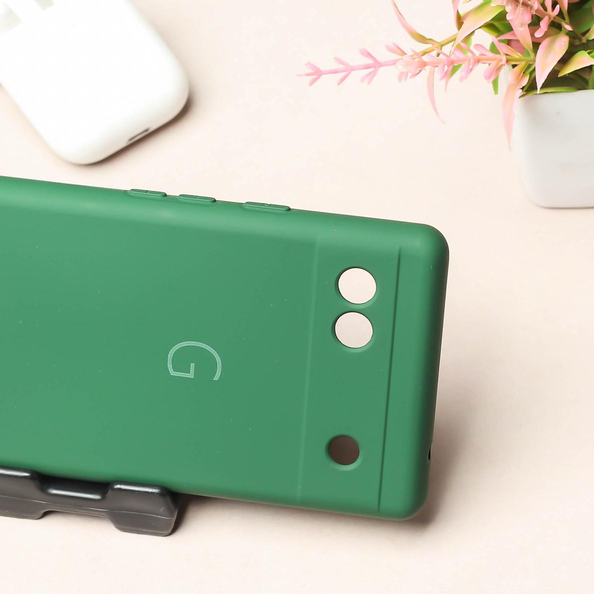 Dark Green Camera Original Silicone case for Google Pixel 6A