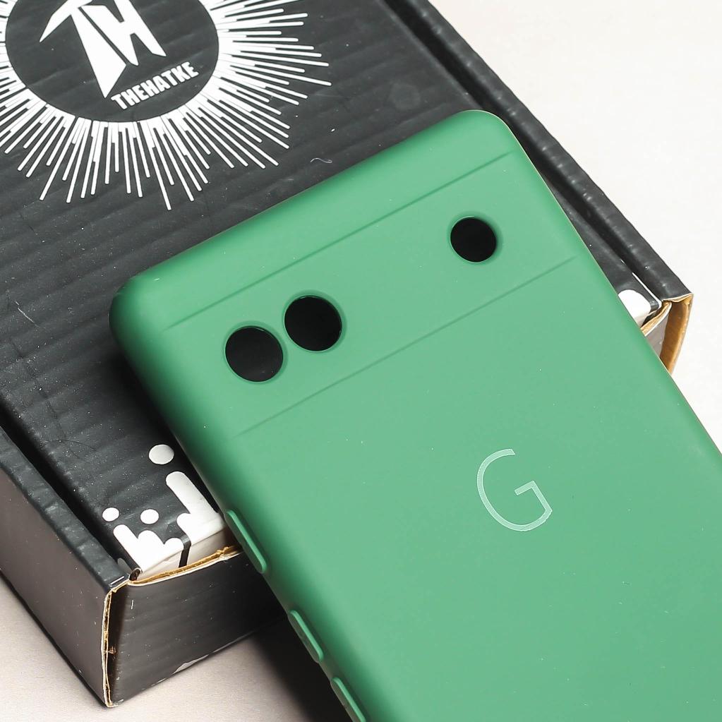 Dark Green Camera Original Silicone case for Google Pixel 6A
