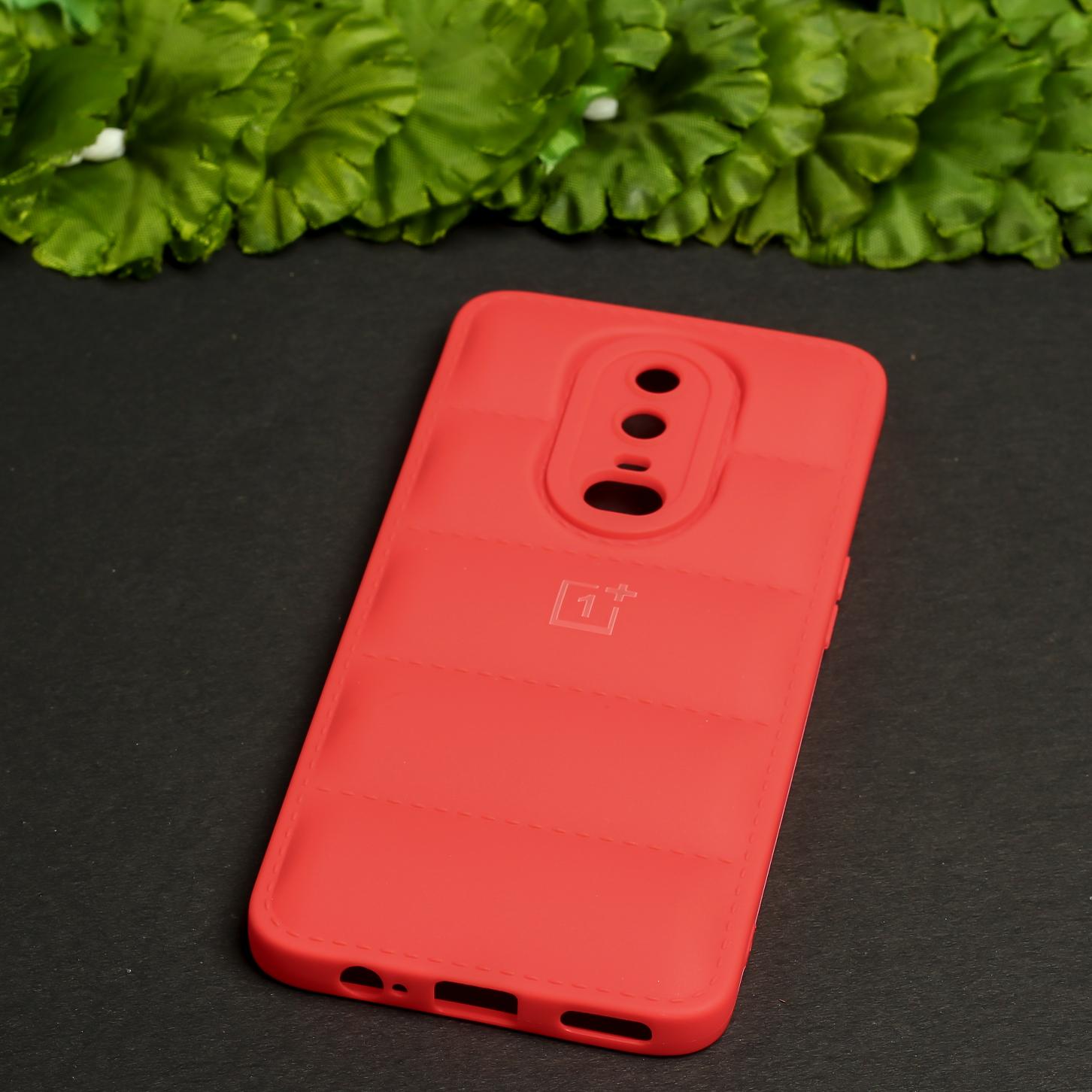 Red Puffon silicone case for Oneplus 6