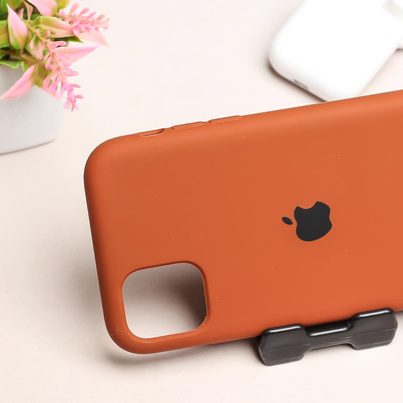 Brown Original Silicone case for Apple iphone 11