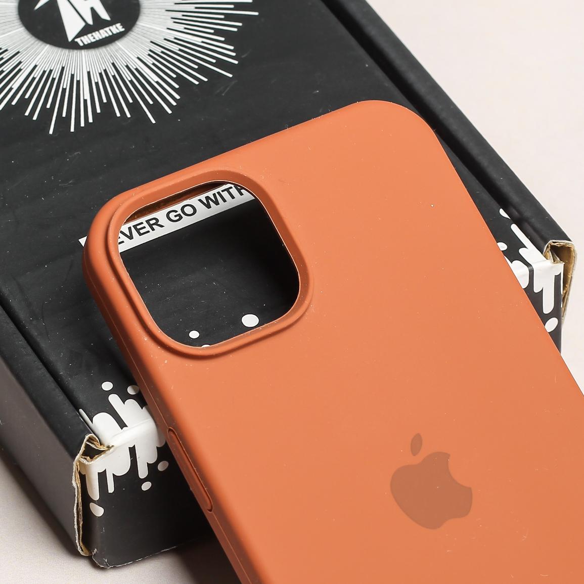 Brown Original Silicone case for Apple iPhone 13