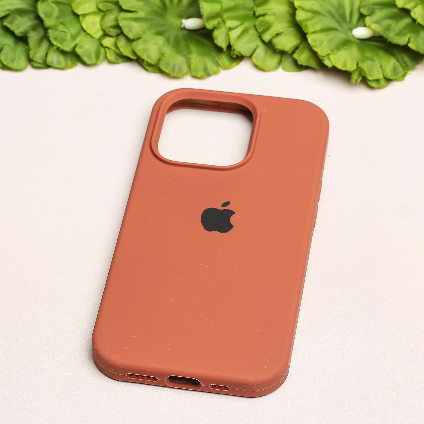 Brown Original Silicone case for Apple iPhone 13 Pro