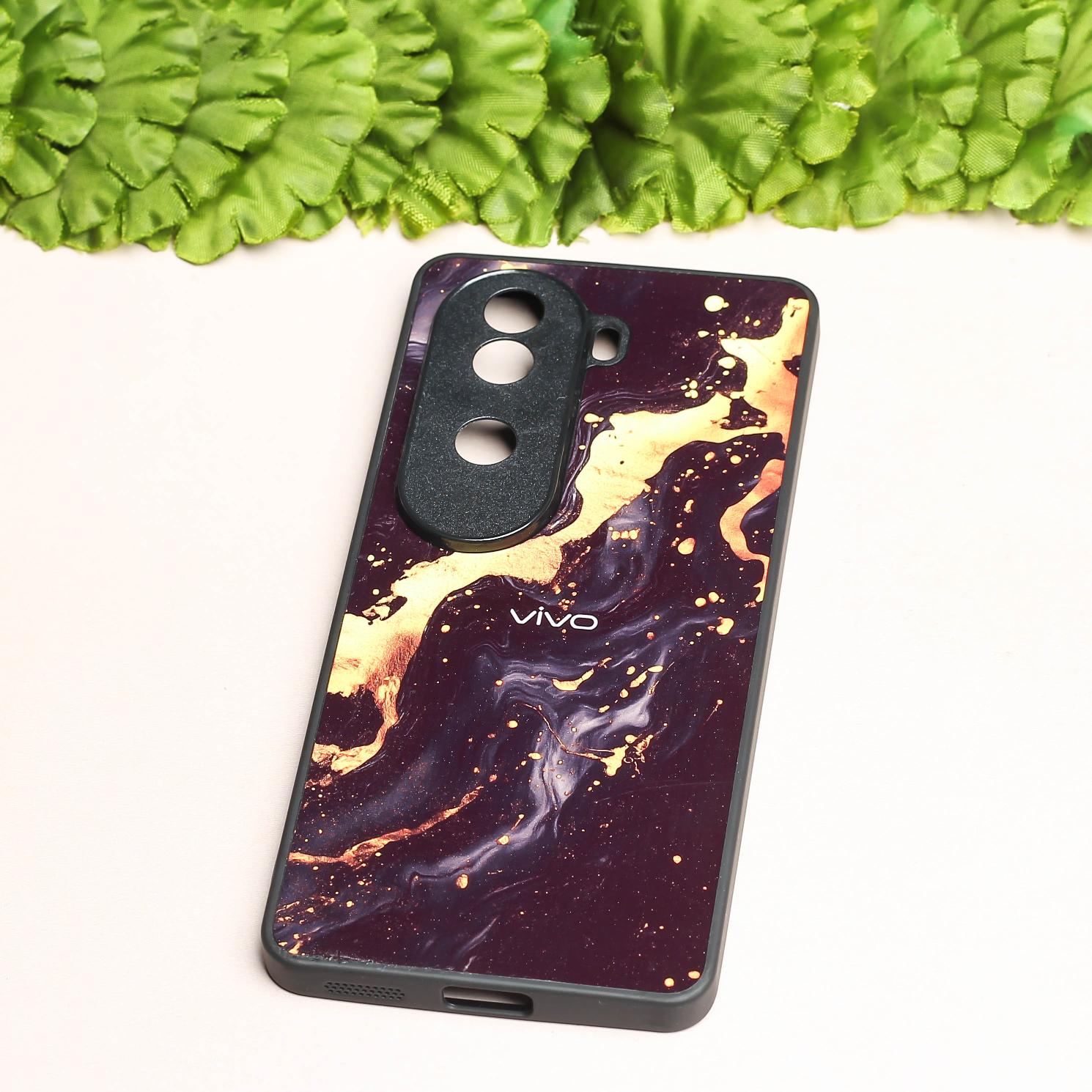 Black Gold Blaze metal back case for Vivo V40e