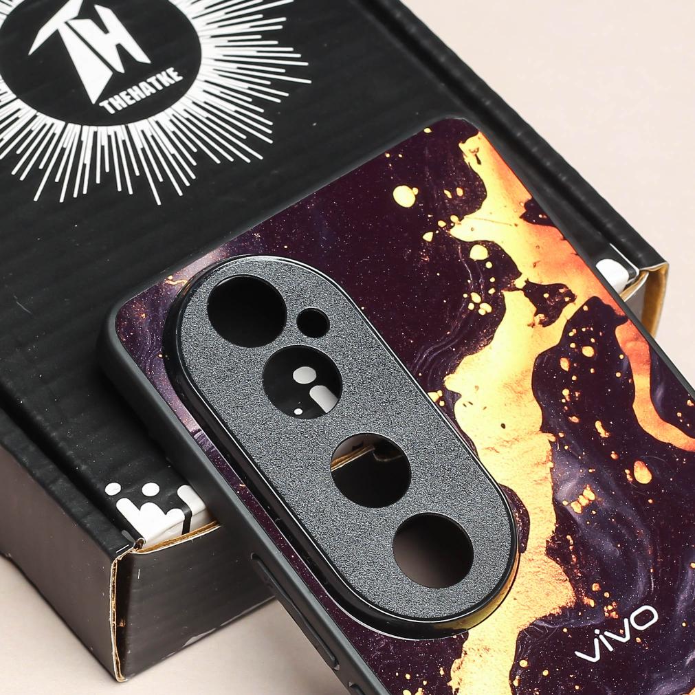 Black Gold Blaze metal back case for Vivo V40