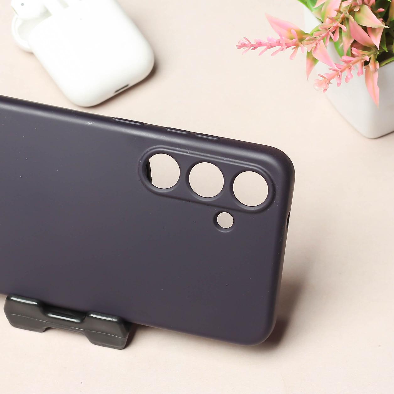 Deep Purple Original Camera Safe Silicone case for Samsung S25 Plus