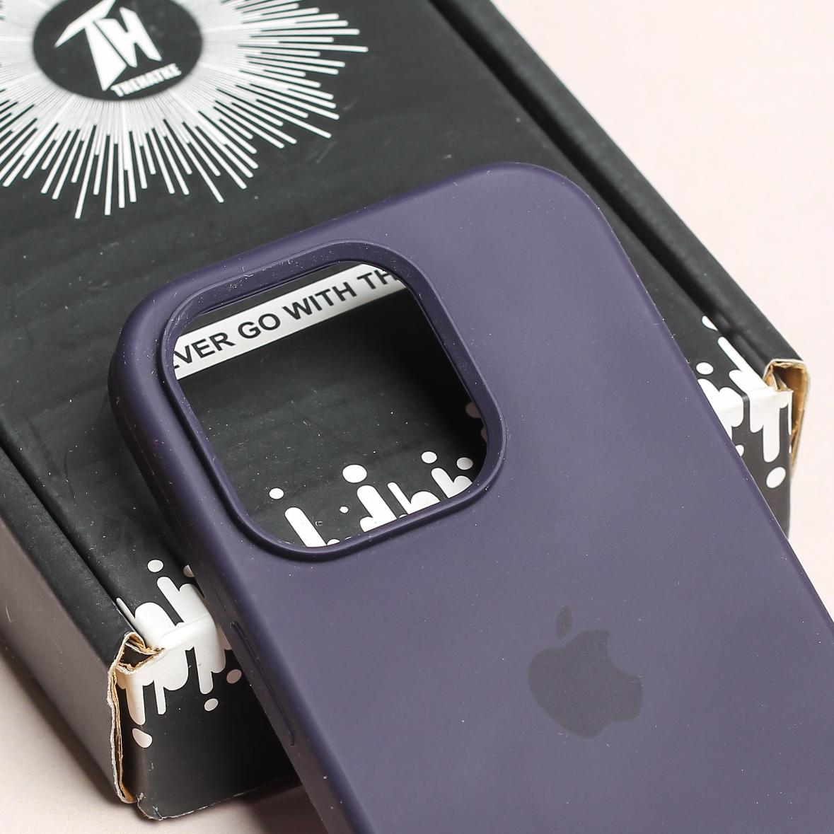 Deep Purple Original Silicone case for Apple iphone 15 Pro Max