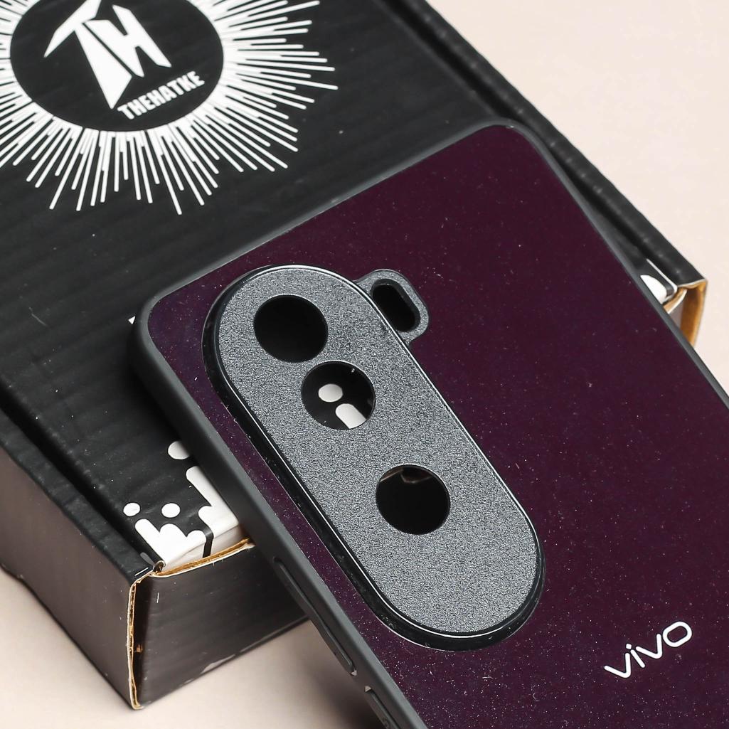 Black metal back case for Vivo V40e