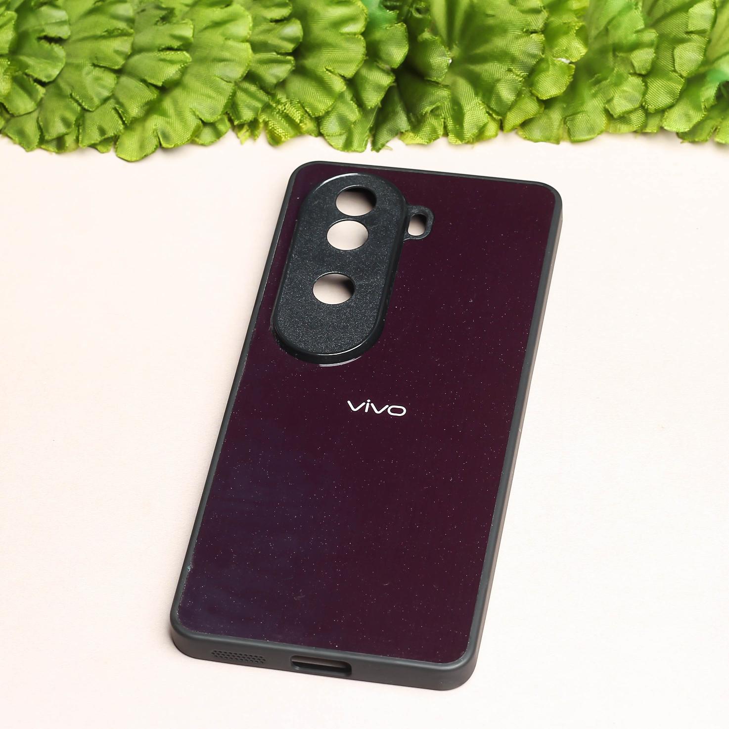 Black metal back case for Vivo V40e