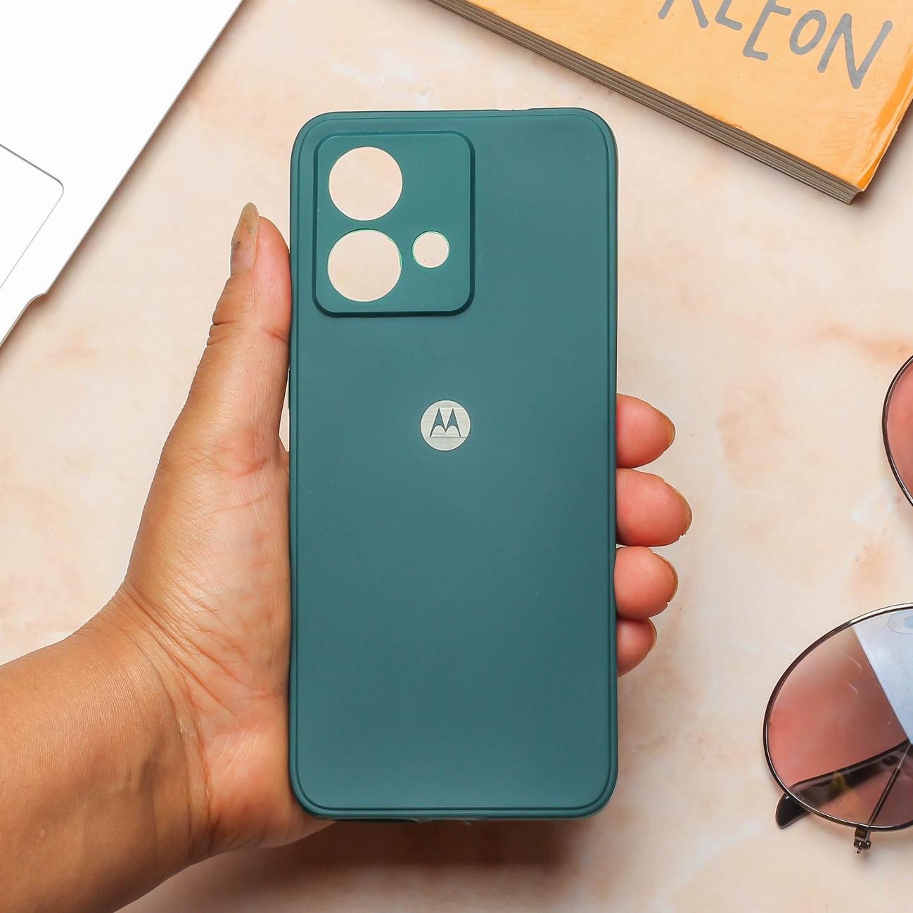 Dark Green Candy silicone Case for Motorola G84