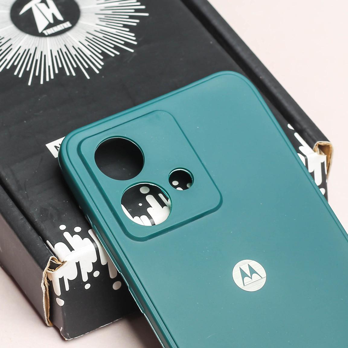 Dark Green Candy silicone Case for Motorola G84