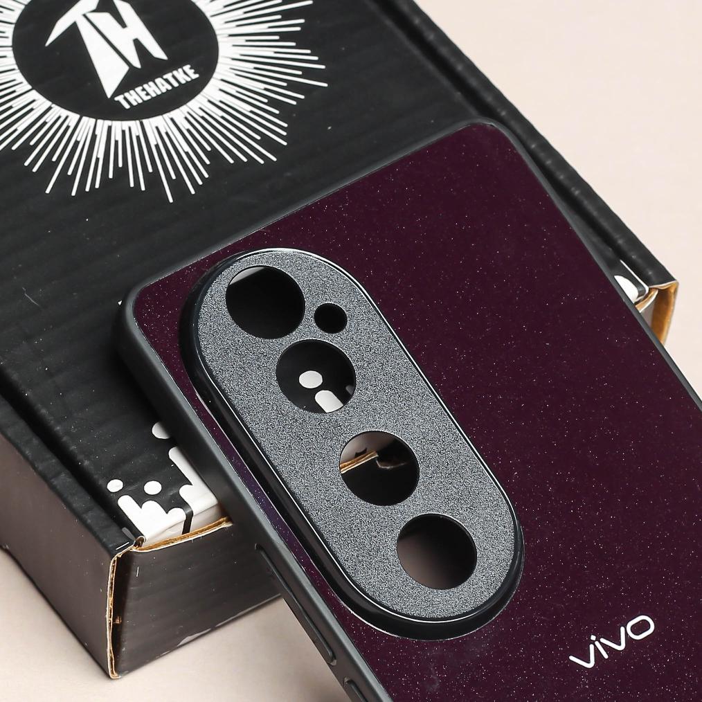 Black metal back case for Vivo V40