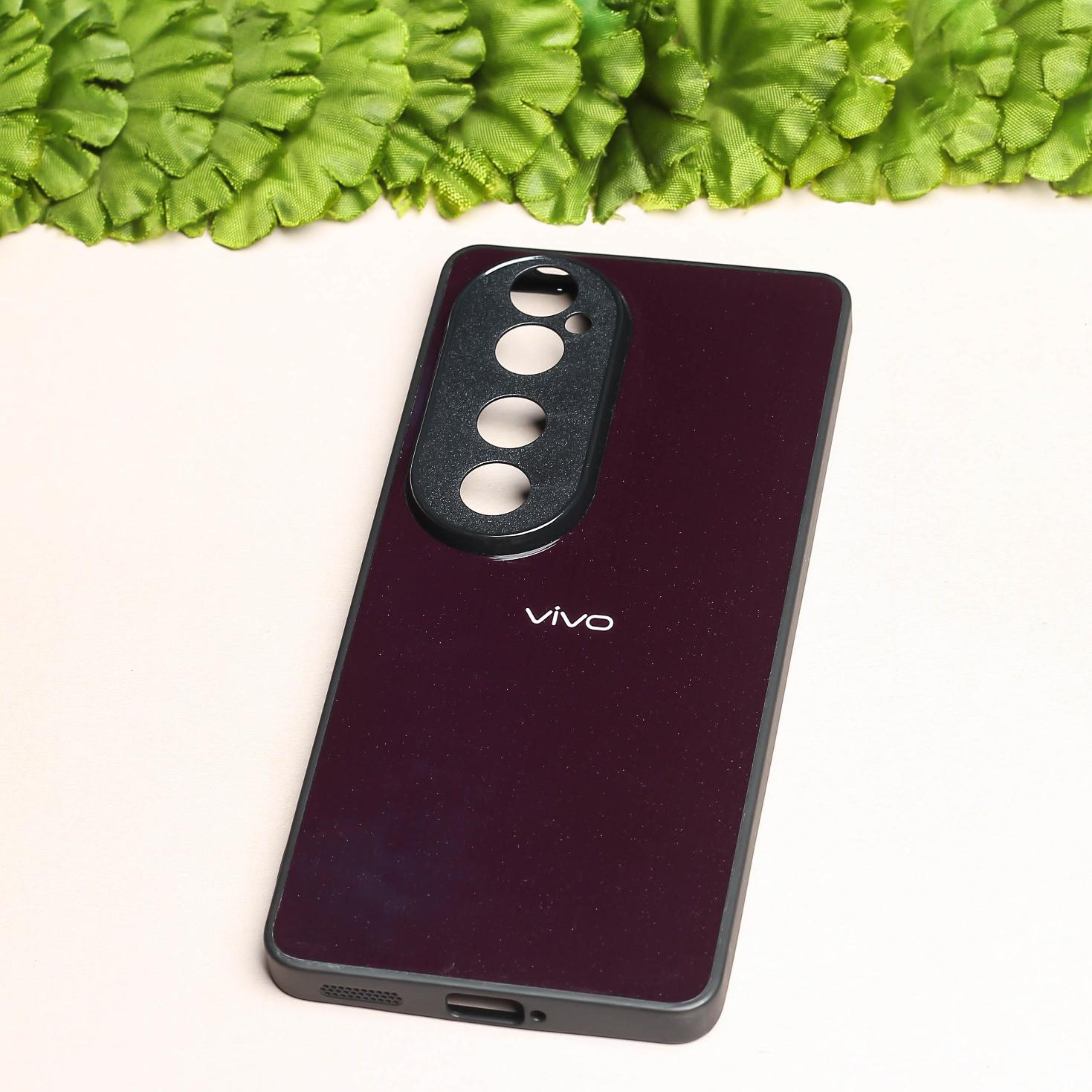 Black metal back case for Vivo V40