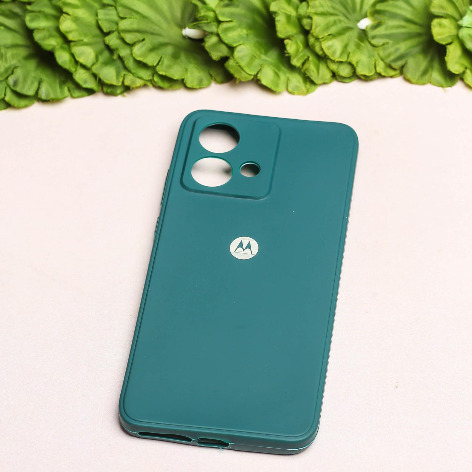 Dark Green Candy silicone Case for Motorola G84